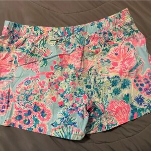 Lilly Pulitzer Pink, Aqua, Blue Floral Shorts